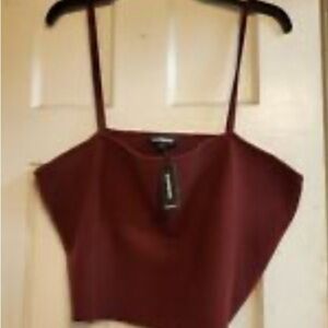 Size L Express cherry red Spaghetti Tank Tops for Women